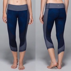 Lululemon Wunder Under Crop Inkwell Blue